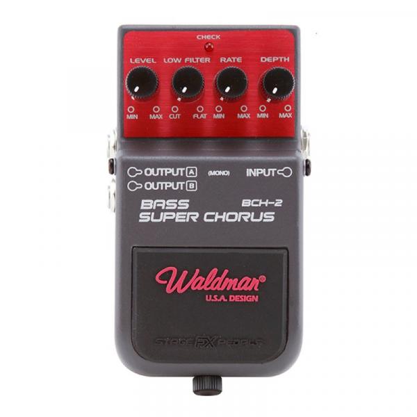 Pedal para Baixo Waldman Bass Super Chorus Level Low Filter Rate Depth BCH 2