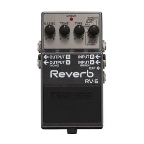 Pedal para Guitarra Boss de Reverb RV-6 Cinza com Oito Modos de Sons