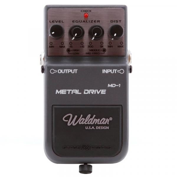 Pedal para Guitarra Waldman Metal Drive Controles Level Equalizador Dist MD 1