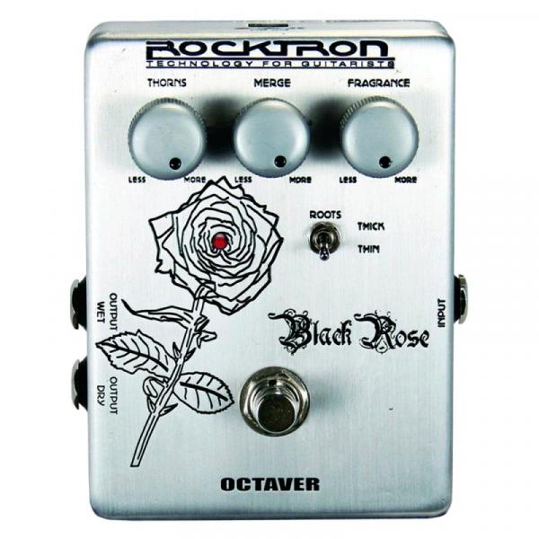 Pedal Rocktron para Guitarra Oitavador Black Rose Octaver Prata