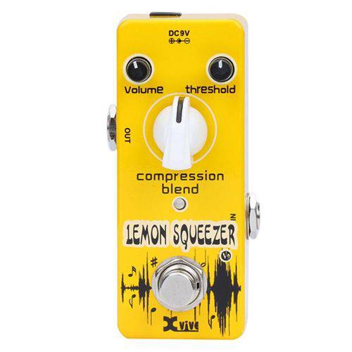 Pedal Xvive Compressor V9 Lemon Squeezer Analógico para Guitarra