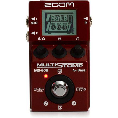 Pedal Zoom Ms 60 B Multistomp Bass Pedal Multi-effects