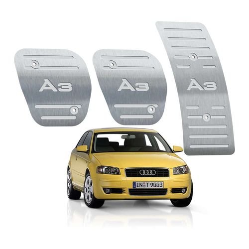 Pedaleira Audi A3 4 Portas Manual 1996 Até 2006 Aço Inox