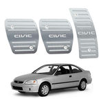 Pedaleira Honda Civic Manual 2001 Até 2006 Aço Inox