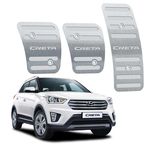 Pedaleira Hyundai Creta Manual Todos os Modelos Aço Inox