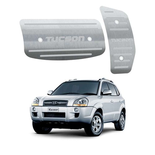 Pedaleira Hyundai Tucson Automatico 2004 Até 2016 Aço Inox