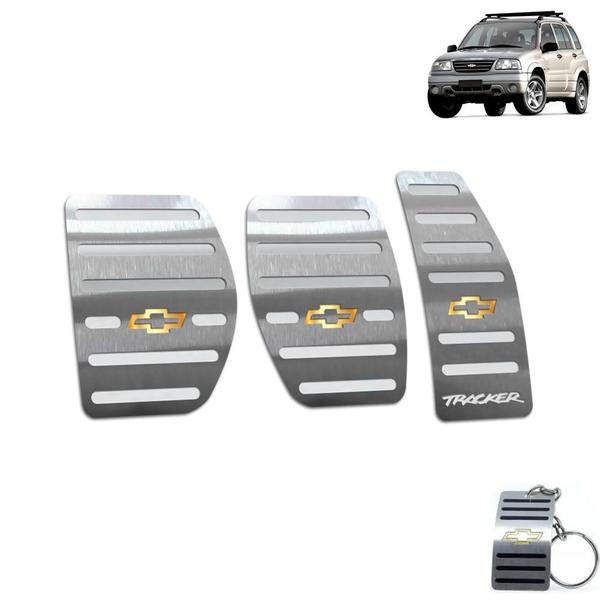 Pedaleira Manual Chevrolet Tracker 2001 Até 2009 Aço Inox - Jr
