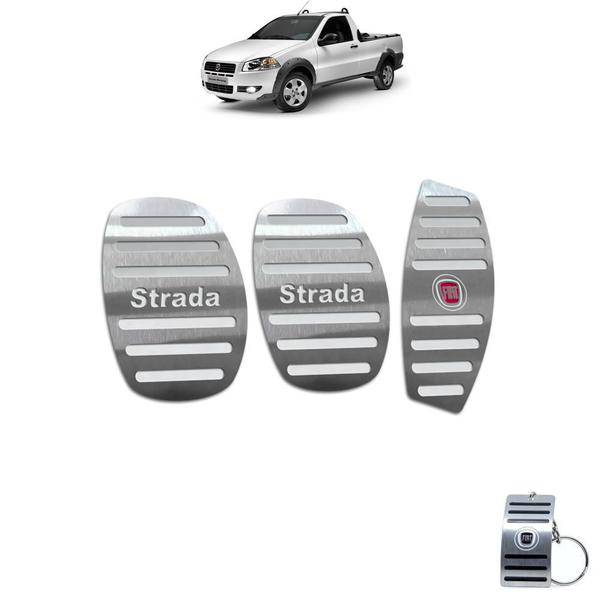Pedaleira Manual em Aço Inox Fiat Strada 2009 a 2020 - Jr