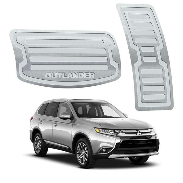 Pedaleira Mitsubishi Outlander Automático 2017 Até 2019 Aço Inox - Three Parts
