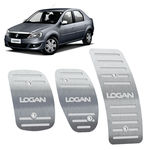 Pedaleira Renault Logan Manual 2011 Até 2013 Aço Inox