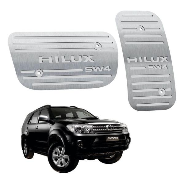 Pedaleira Toyota Hilux Sw4 Automático 2005 Até 2015 Aço Inox - 3r Acessórios