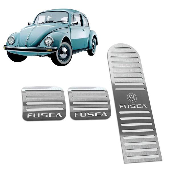 Pedaleira Volkswagen Fusca 1977 Até 1996 Aço Inox - Jr