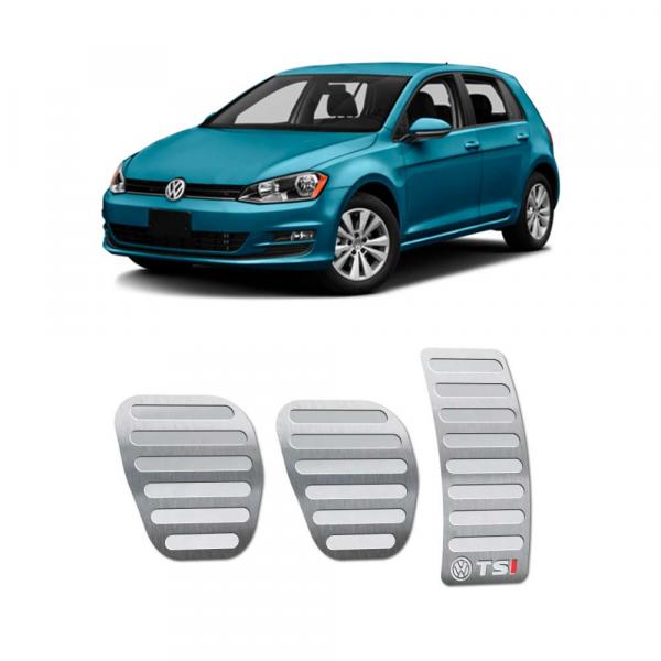 Pedaleiras Manual Volkswagen Golf Tsi 2014/2019 I Prata - Jr