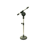 Pedestal girafa cromado com base de ferro para microfone de 48 a 79 cm de altura | VISAO | PS-3G
