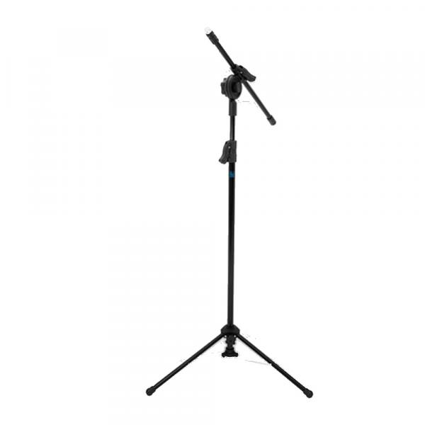 Pedestal para 1 Microfone Dobravel Preto PE2BK - Visão