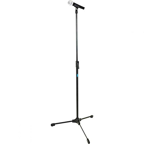 Pedestal Reto para Microfone, Ideal para Estúdio, Ask, TPR, Preto