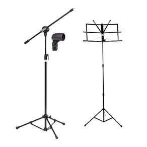 Pedestal Suporte Universal P/ Microfone + Estante de Partituras