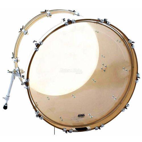 Pele Attack Drumheads 2-ply Thin Skin Clear Bass 24¨ Filme Duplo Transparente de Bumbo Dhts2-24