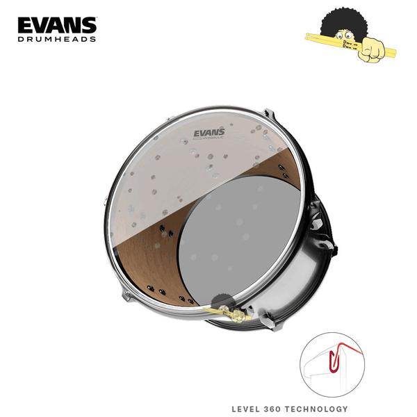 Pele para Tom 10 Hidráulica - Evans Hydraulic Glass Clear - Filme Duplo com Anel Level 360º - Musical Express Comercio Ltda