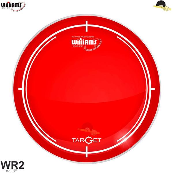 Pele para Tom e Caixa Williams Target - WR2 Duplo Filme RED 13 - Williams Drumheads