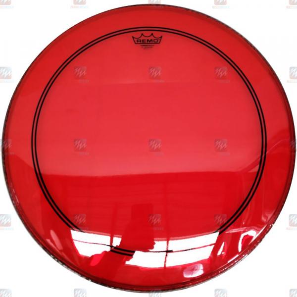 Pele Remo Colortone Vermelha Bumbo 22" Powerstroke 3 Transparente - Remo