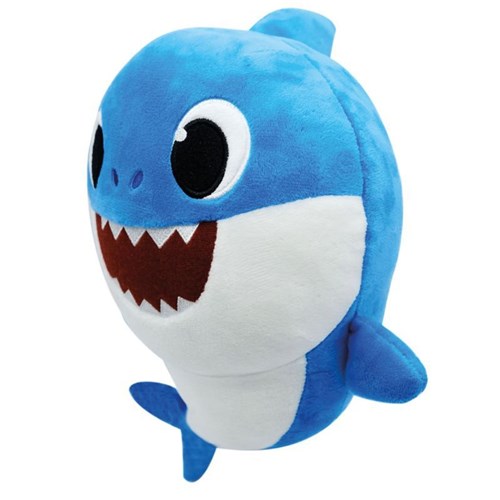 Pelúcia Baby Shark 30Cm Azul Musical Toyng