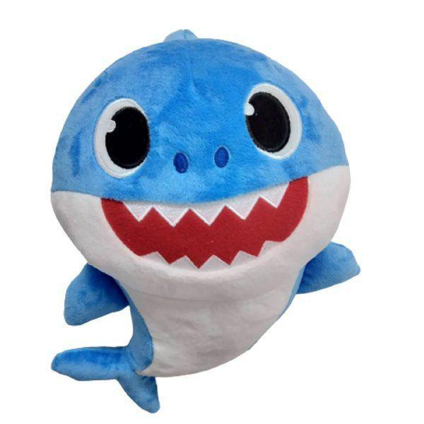 Pelúcia Musical Baby Shark 30cm Azul - Sunny