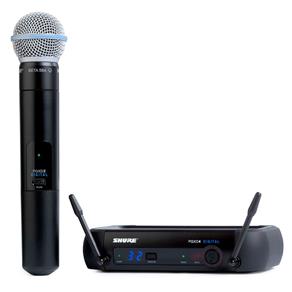 PGXD24 / BETA58 - Microfone S/ Fio de Mão Digital PGXD24/BETA58 Shure