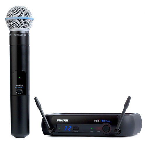PGXD24BETA58 - Microfone S/ Fio de Mão UHF Digital PGXD 24 BETA 58 - Shure