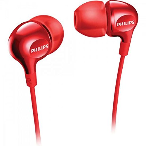 Philips SHE3700RD/00 Fone de Ouvido Intra-Auricular, Vermelho