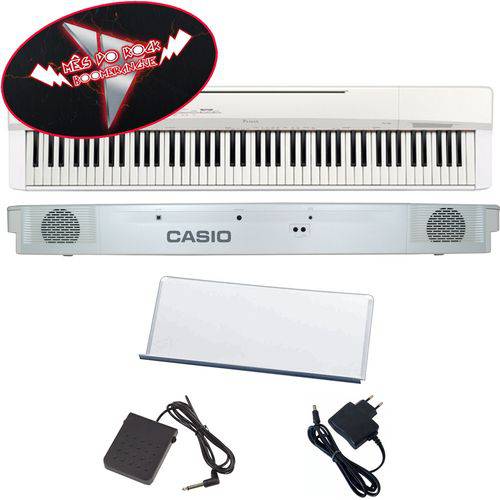 Piano Digital 88 Teclas Px160 We Branco Casio com Pedal Sp3