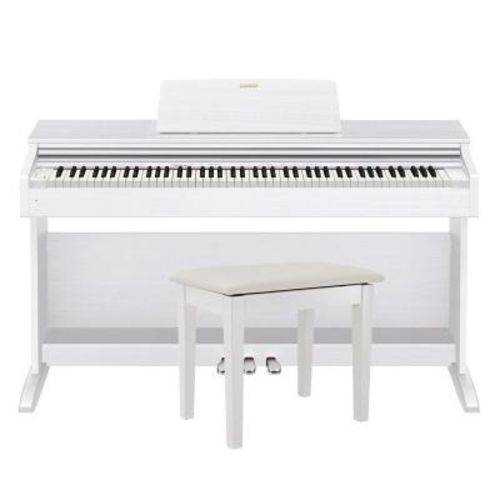 Piano Digital Casio Celviano Ap-270WE Branco, 88 Teclas - C/Fonte Bivolt e Teclas Sensitivas