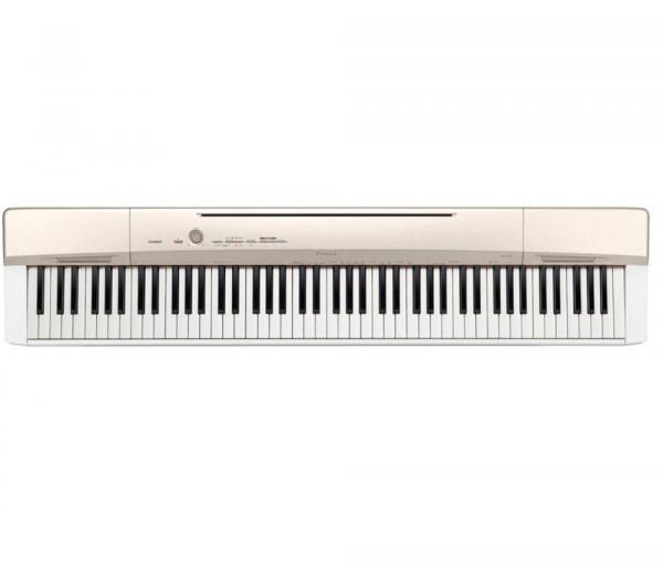 Piano Digital CASIO Privia PX-160GD Champagne Gold - 88 Teclas - Piano para Estudo - Pedal - Fonte - Suporte Partitura