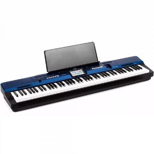 Piano Digital CASIO Privia PX-560M Azul - 88 Teclas - Tela Touch Colorida - MIDI + Pedal + Adaptador
