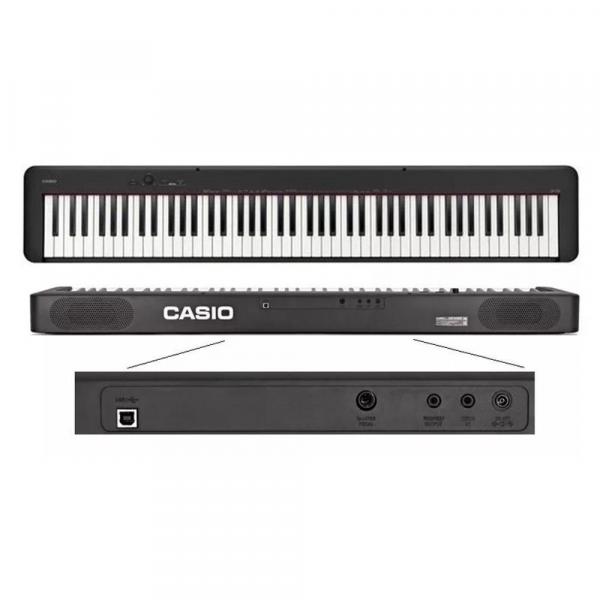 Piano Digital CDP-S100 BK Preto 88 Teclas + Pedal SP3 - Casio