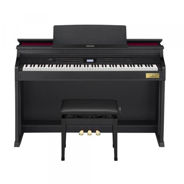 Piano Digital Celviano AP-650 BK Preto 88 Teclas com Estante(Móvel) Banco e Pedal Triplo - Casio