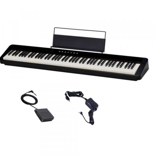 Piano Digital PX S1000 BK Preto 88 Teclas - Bluetooth - Botões de LED - Inclui Pedal (SP-3) + Fonte + Suporte Partitura - Casio