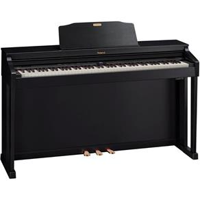 Piano Digital Roland Hp504 Cb Preto com Estante e Banco