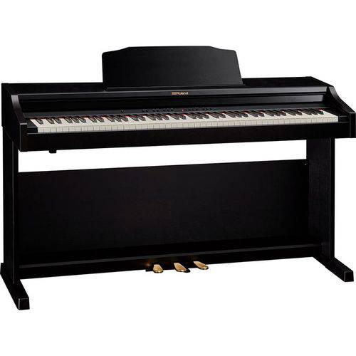 Piano Digital Roland Rp501r Cb Preto com Estante e Banco