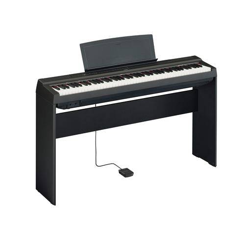 Piano Digital Yamaha Portátil P125B Preto, C/Fonte Bivolt e Teclas Sensitivas