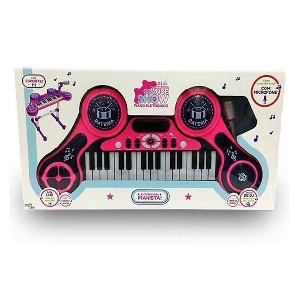 Piano Eletrônico Primeiro Grande Show Infantil Feminino - Unik Toys