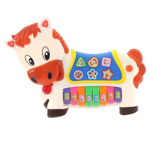 Piano Infantil Instrumento Cavalo Musical Eletrônico