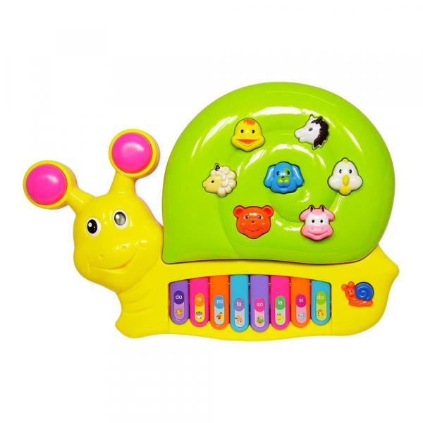 Piano Infantil Musical Caracol Divertido DMT3849 - DM Toys