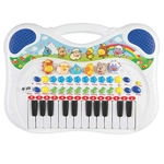 Piano Infantil Musical De Bichos 37cm Azul 6407 - Braskit