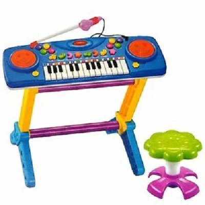 Piano Infantil Teclado Eletronico Musical Sinfonia com Gravador e Microfone Karaoke com Projetor de - Makeda