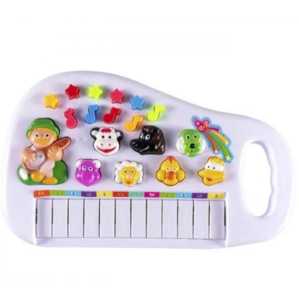 Piano Infantil Teclado Musical Bebe e Criança com Sons dos Bichos e Fazenda Eletronico Baby Fazendin - Gimp