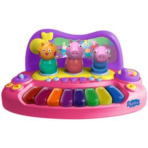 Piano Peppa Pig com Personagens Multikids - Rosa