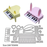 Piano Stereo bonito / Ice Cream Truck / Elephant / decorativa Box Aço Carbono corte Tarraxa para DIY Scrapbook