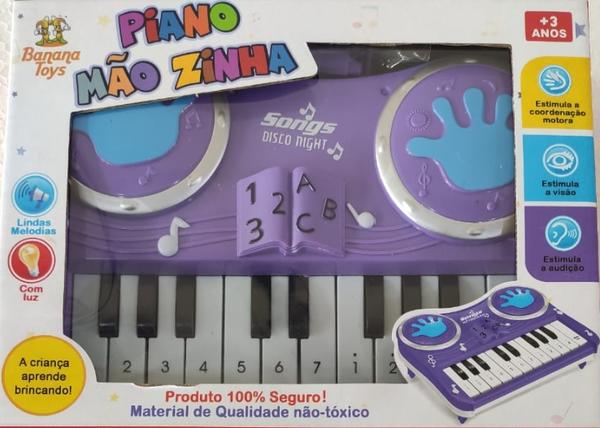 Piano Teclado Infantil Bebê Educativo Pedagogico Lilás - Banana Toys