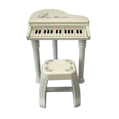 Piano Teclado Infantil + Microfone + Banquinho - Mc4291